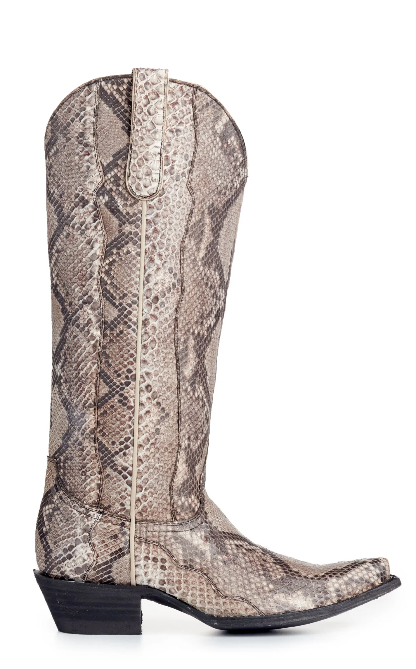 Cavender's Women's Natural Python Snip Toe Exotic Cowboy Boot