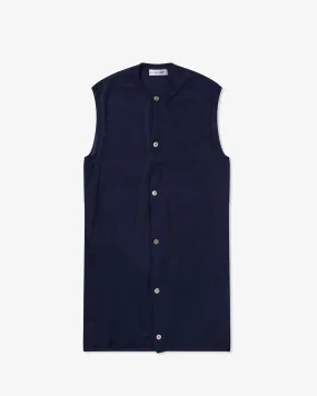 CDG Shirt Men's Wool Sleeveless Vest  Navy