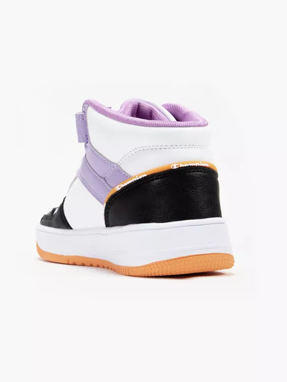 Champion  Junior Girls White/Violet Rebound 2.0 Mid Trainers