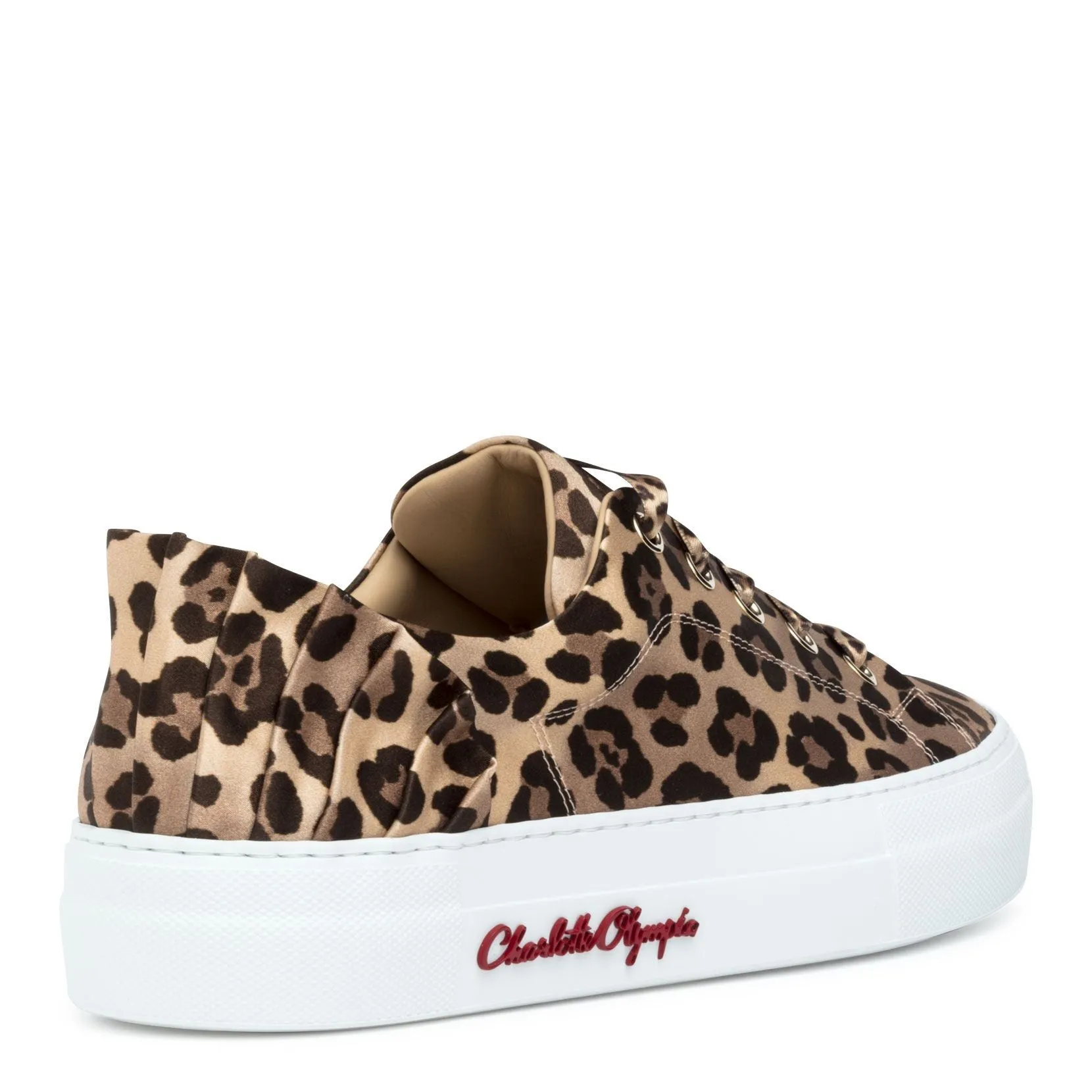 Charlotte Olympia Leopard satin sneakers