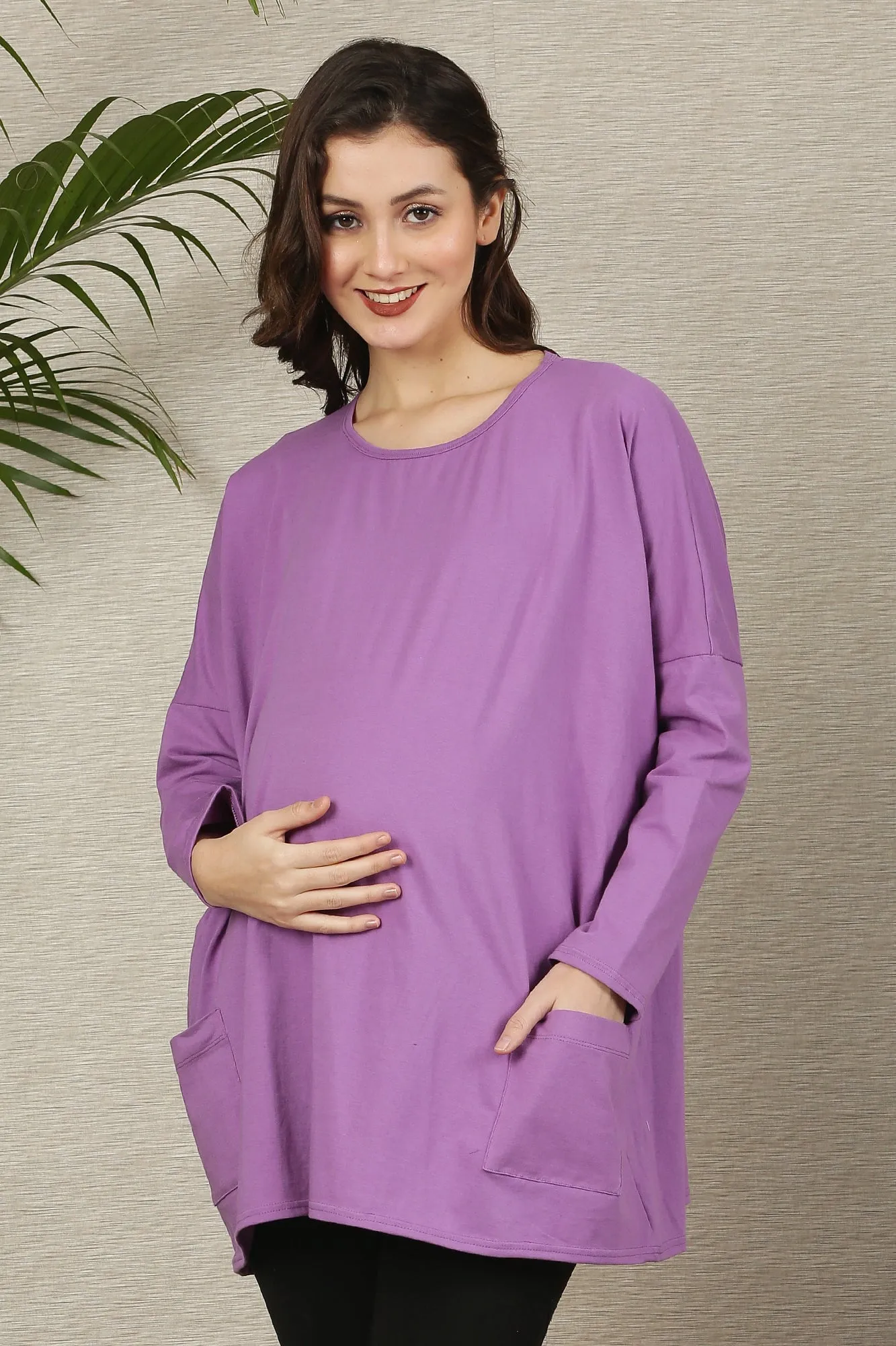 Chic Orchid Maternity Top