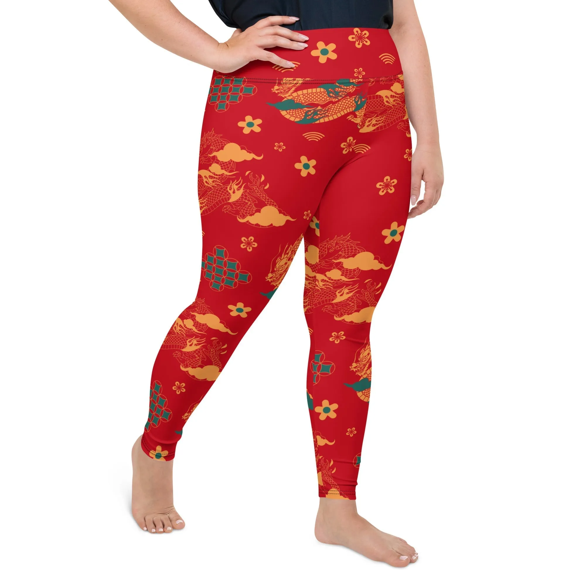 Chinese Dragon Plus Size Leggings