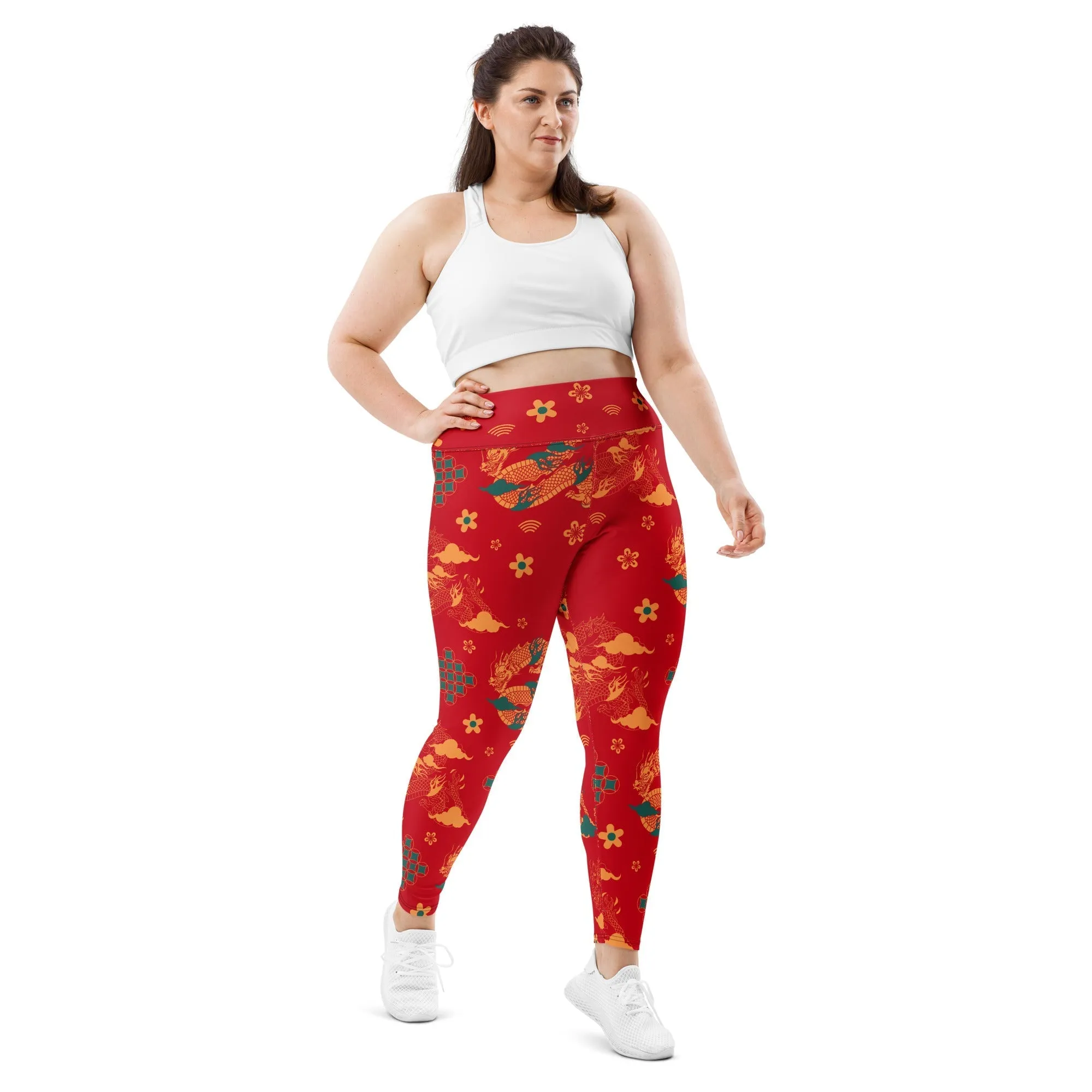 Chinese Dragon Plus Size Leggings