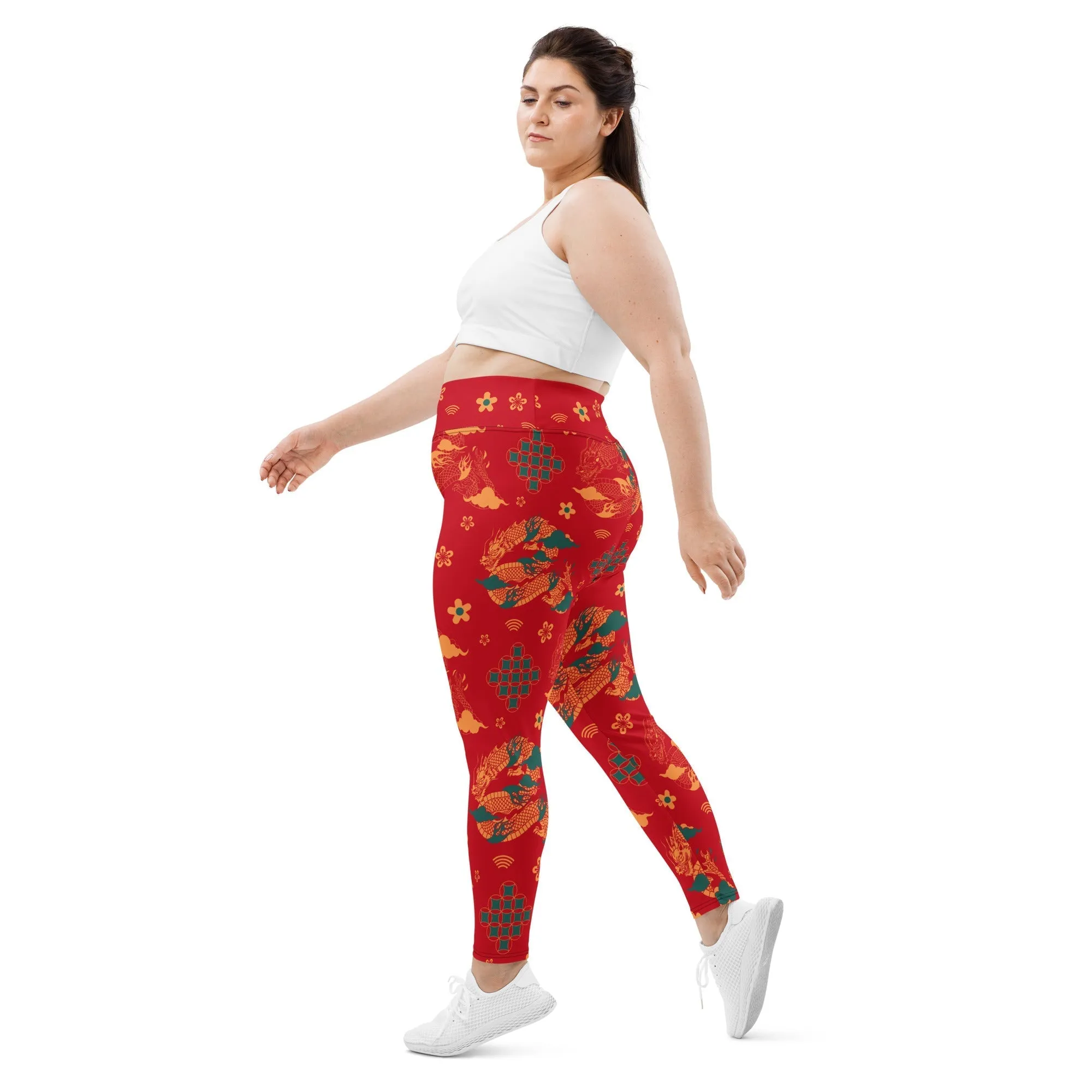 Chinese Dragon Plus Size Leggings