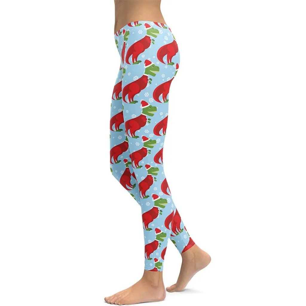 Christmassy Dinosaurs Leggings