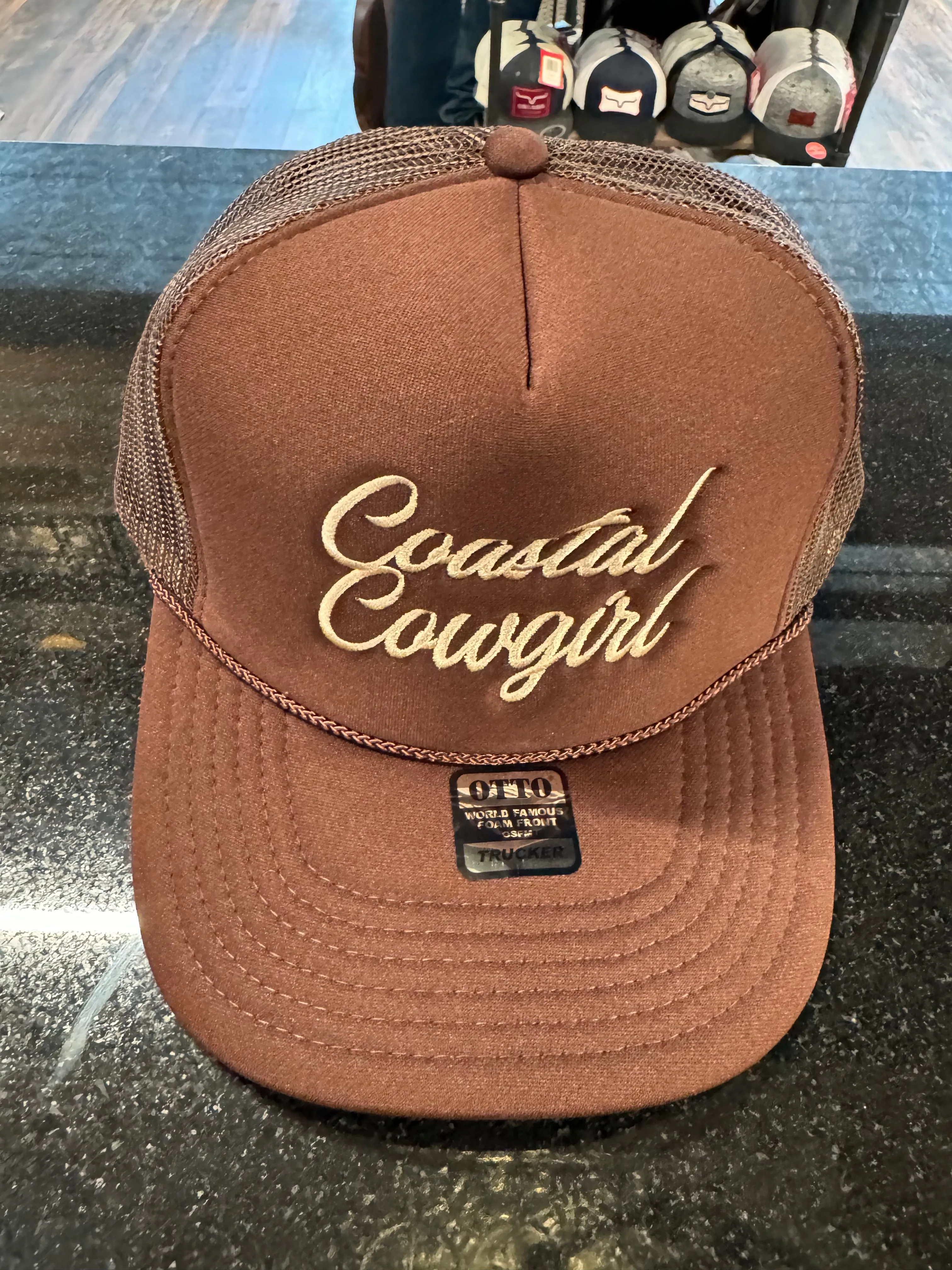 Coastal Cowgirl Brown Trucker Hat