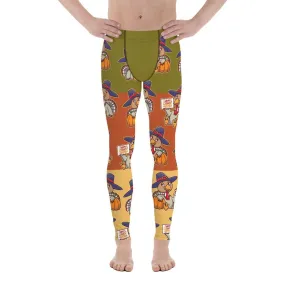 Colorful Turkey Print Men's Leggings