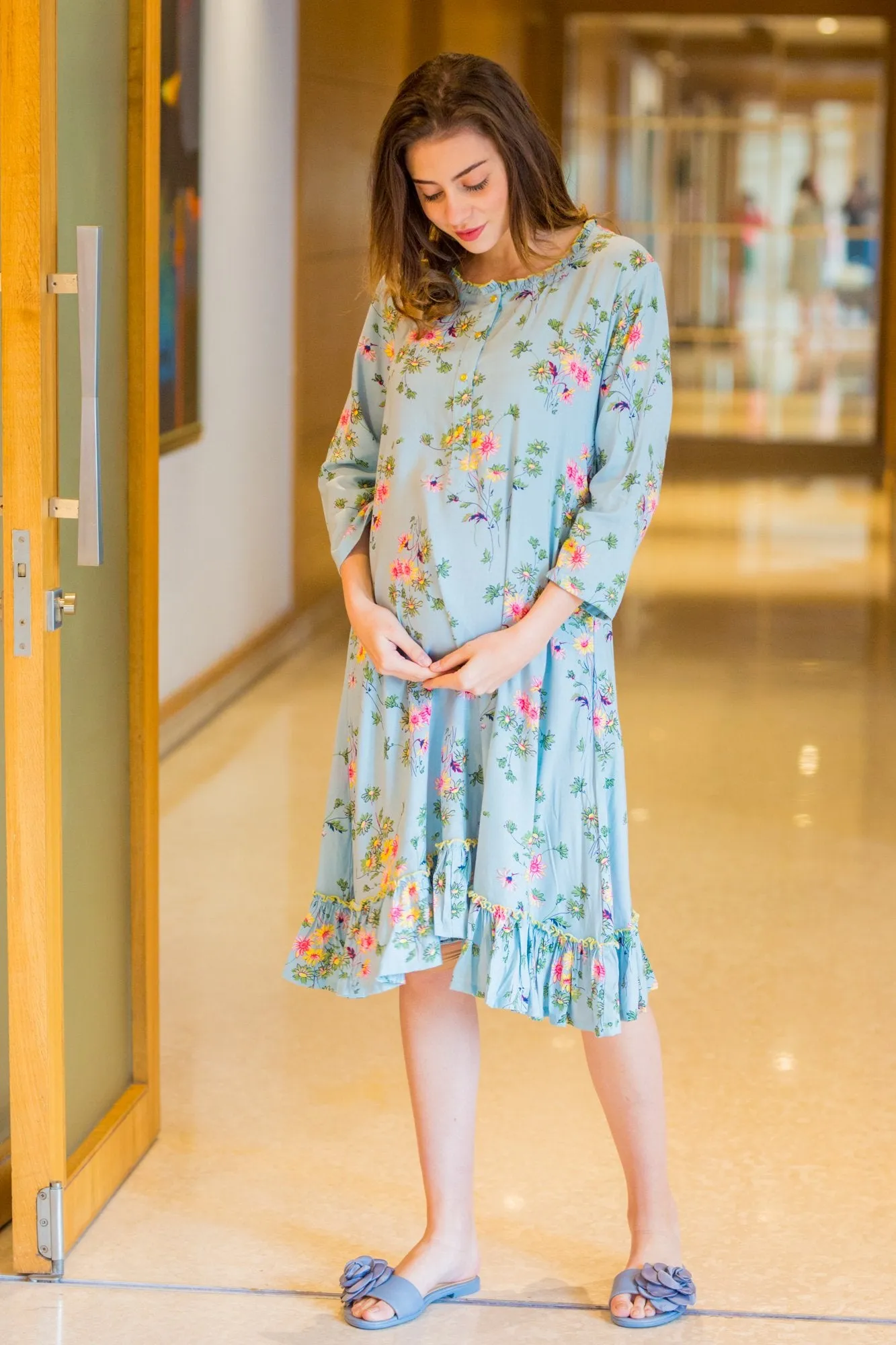 Comfy Daisy Maternity & Nursing Night Dress