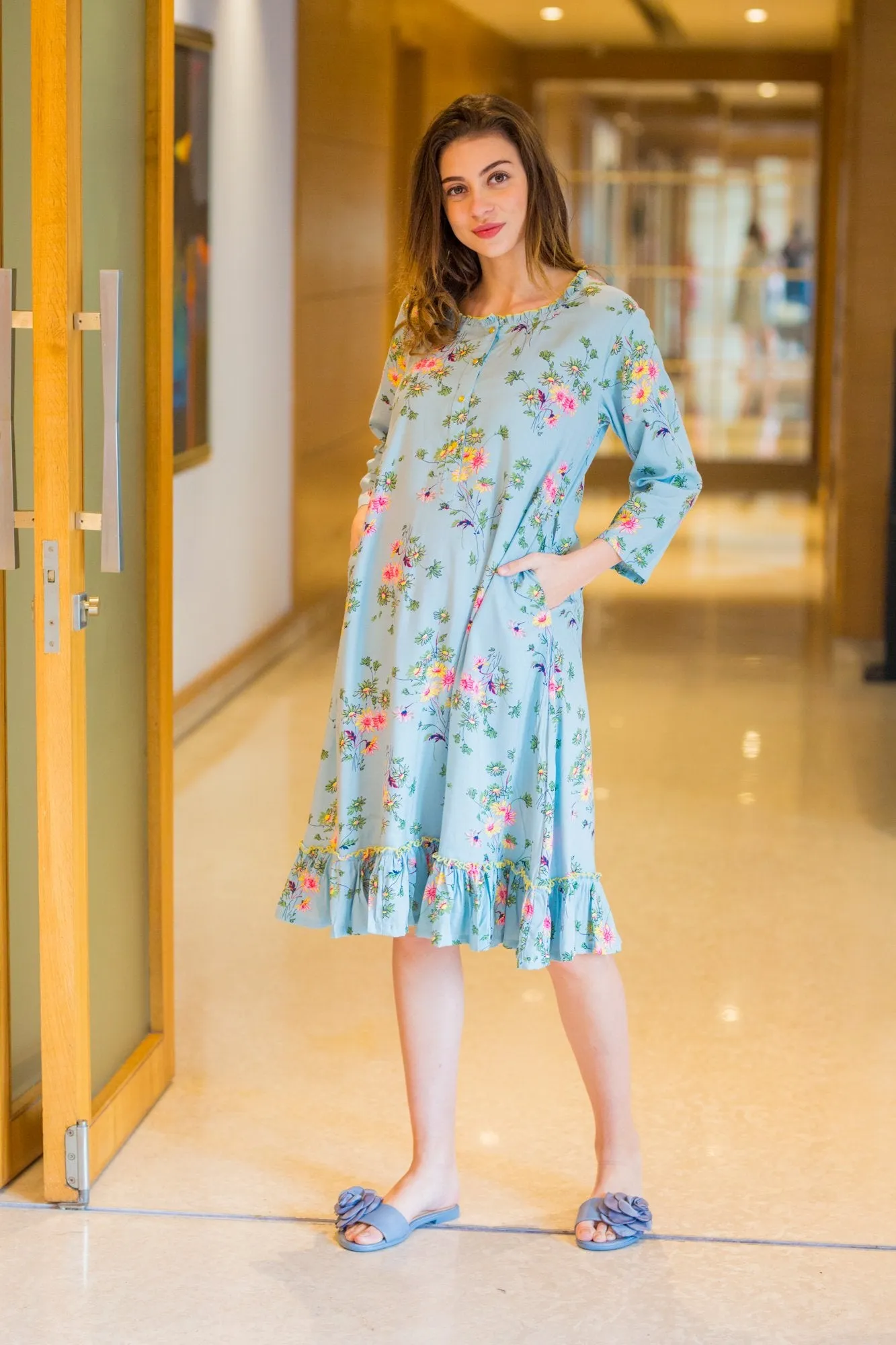 Comfy Daisy Maternity & Nursing Night Dress