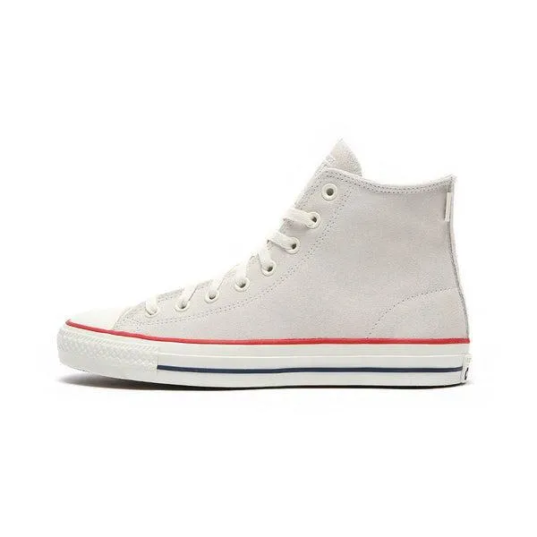 Converse CTAS Pro Hi Suede Egret - Gold - Red