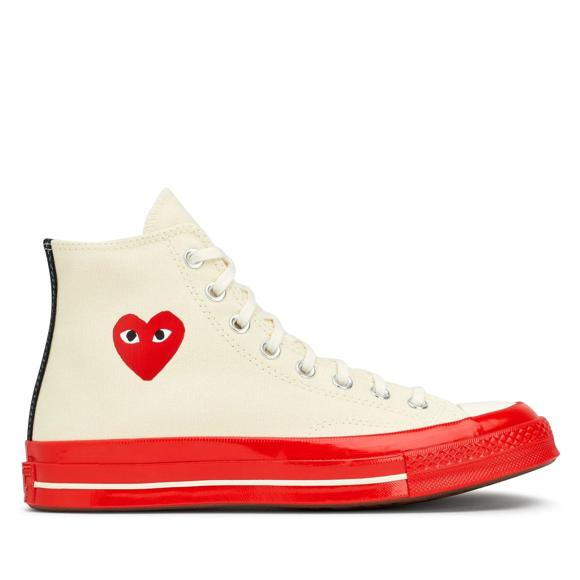 CONVERSE X COMME DES GARCONS PLAY Red Sole Chuck 70 High Top - White AZ-K124-001-2