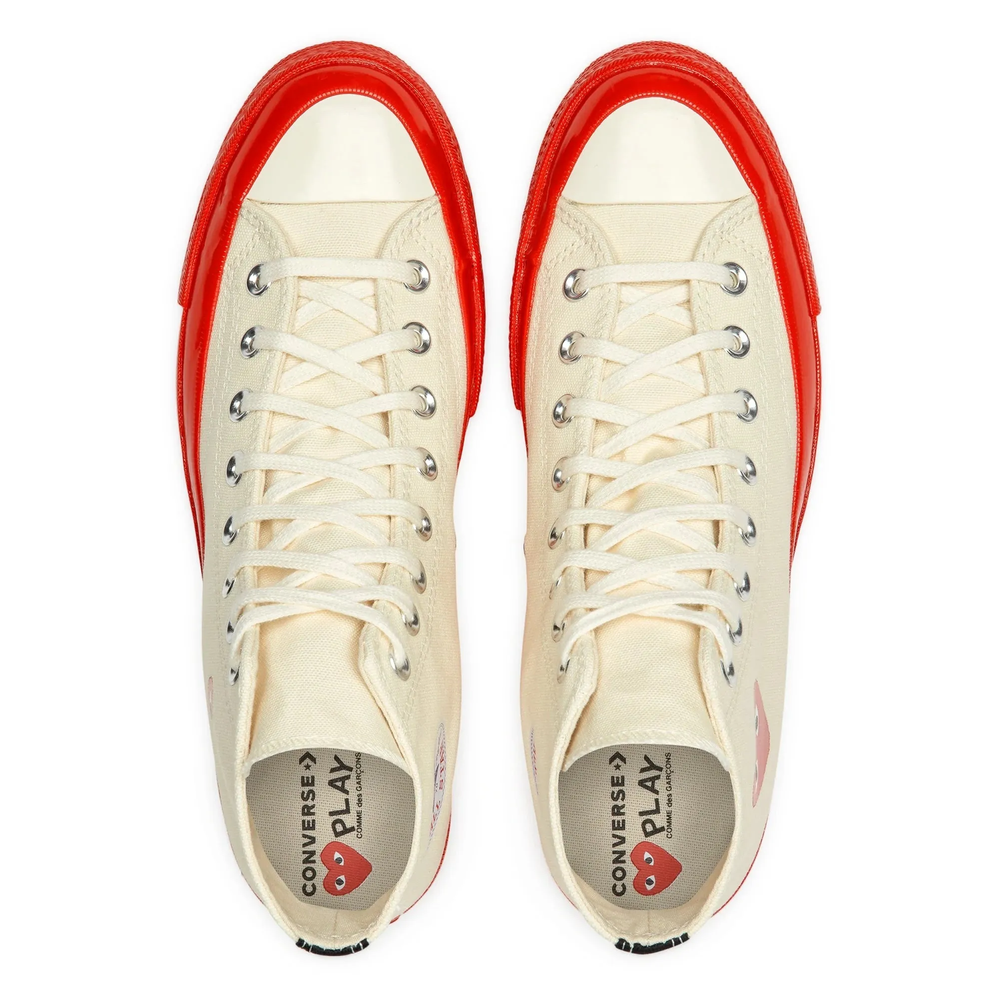 CONVERSE X COMME DES GARCONS PLAY Red Sole Chuck 70 High Top - White AZ-K124-001-2