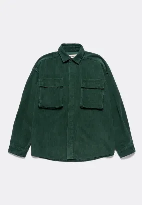 Corduroy Shirt Jacket - Forest Green