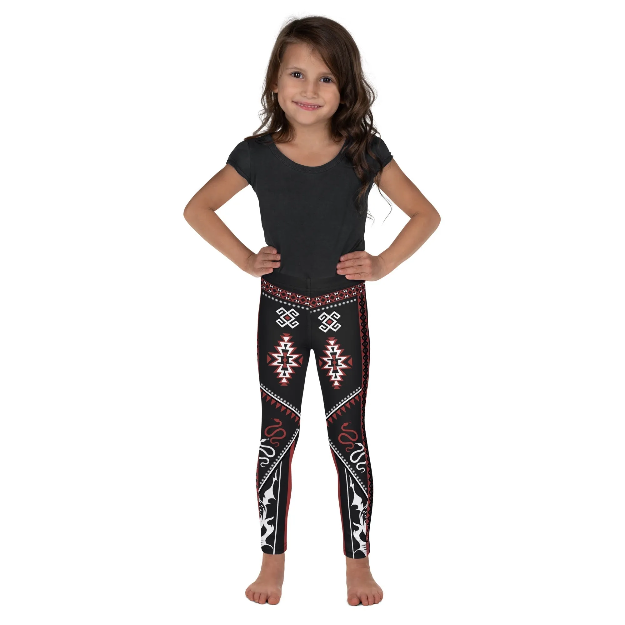 Cowgirl Red & Black Kid's Leggings