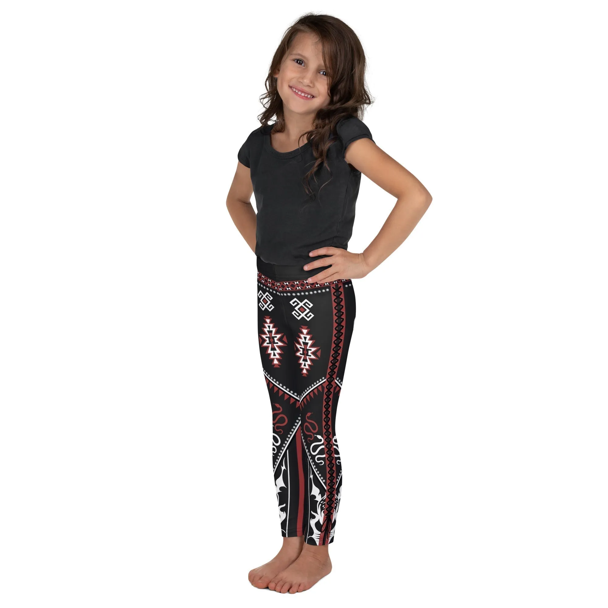 Cowgirl Red & Black Kid's Leggings