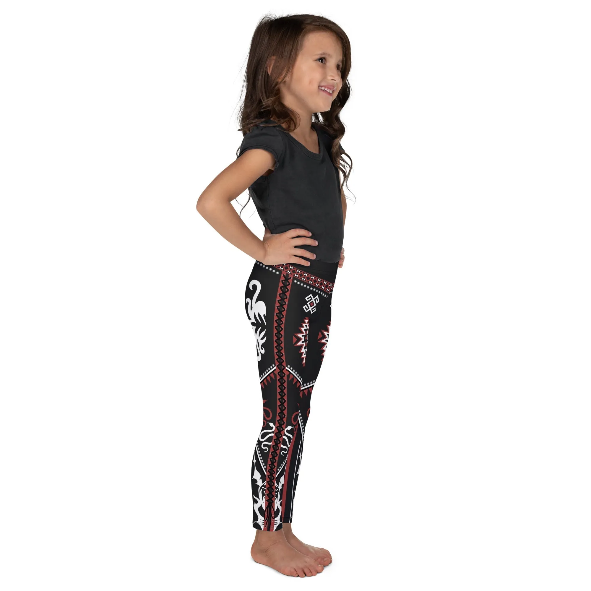 Cowgirl Red & Black Kid's Leggings