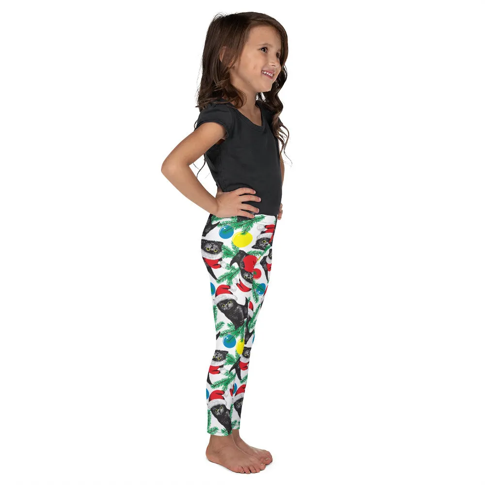 Cute Christmas Cat Kid's Leggings