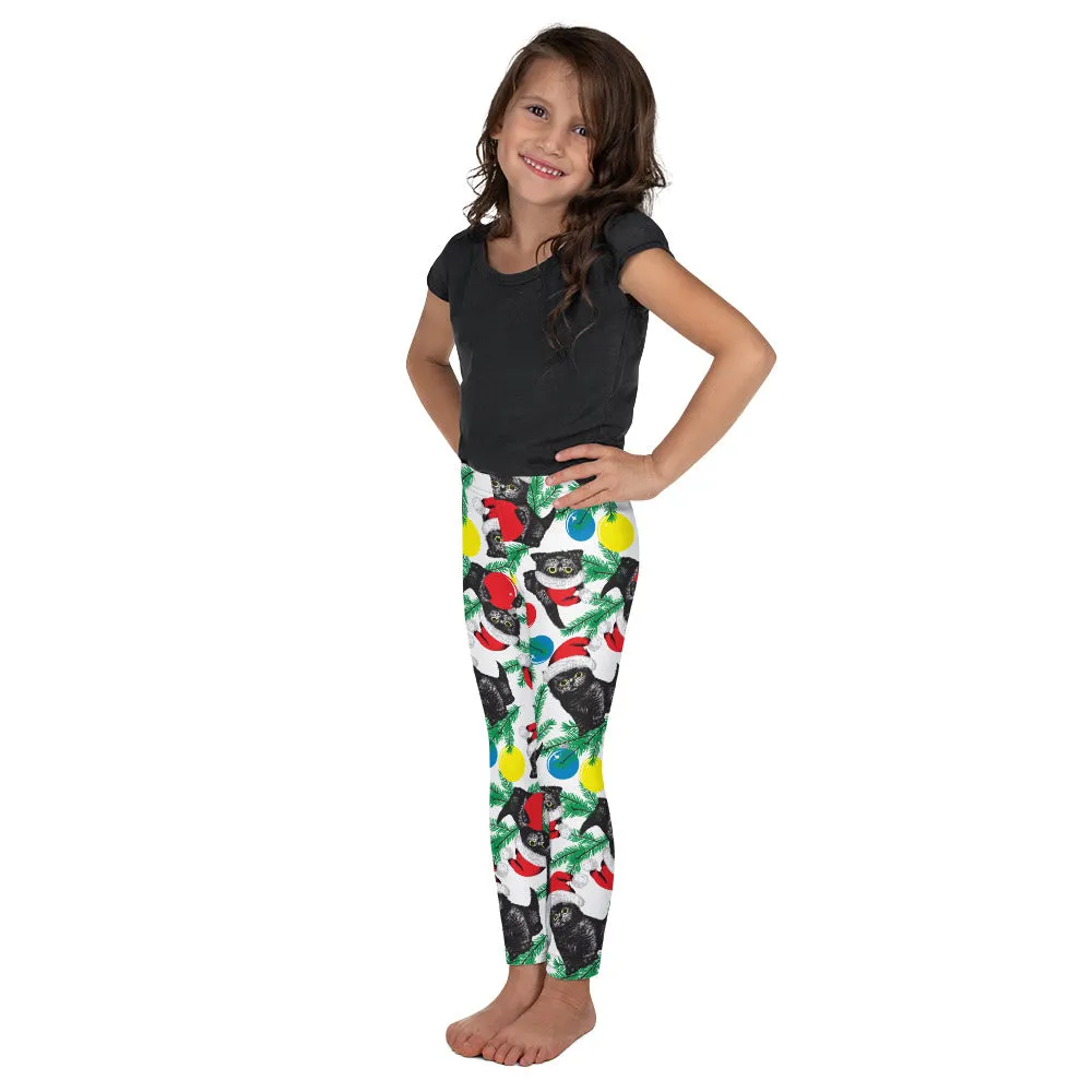 Cute Christmas Cat Kid's Leggings