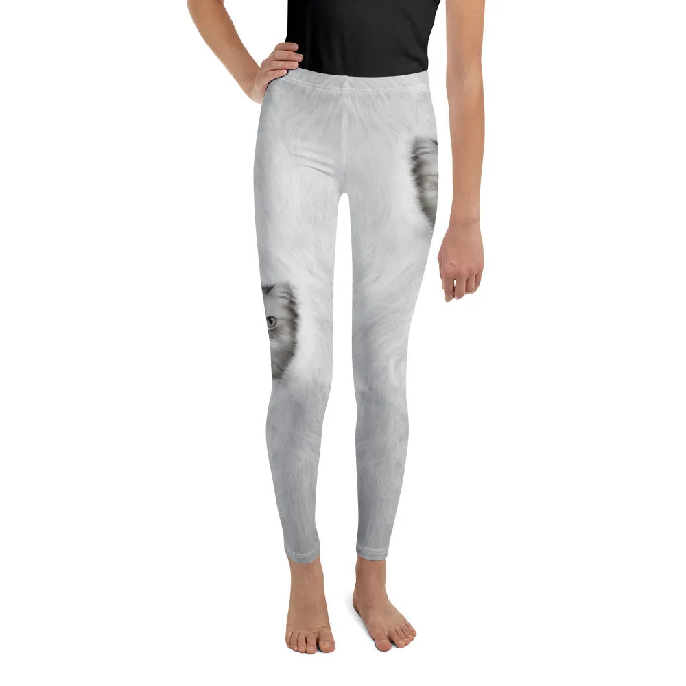 Cute Cozy Cat Youth Leggings