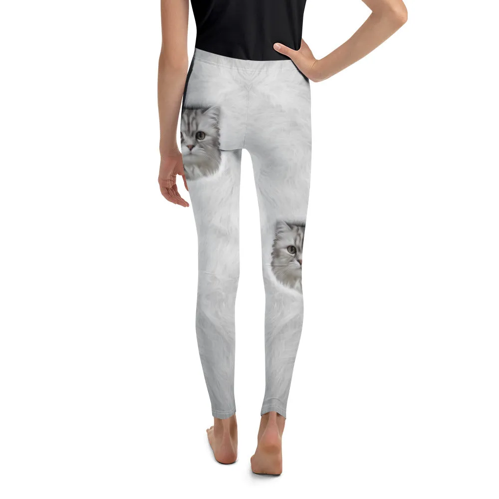 Cute Cozy Cat Youth Leggings