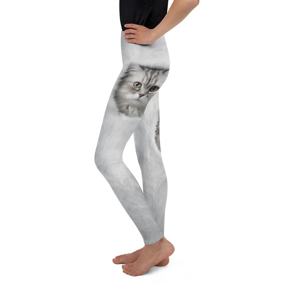 Cute Cozy Cat Youth Leggings