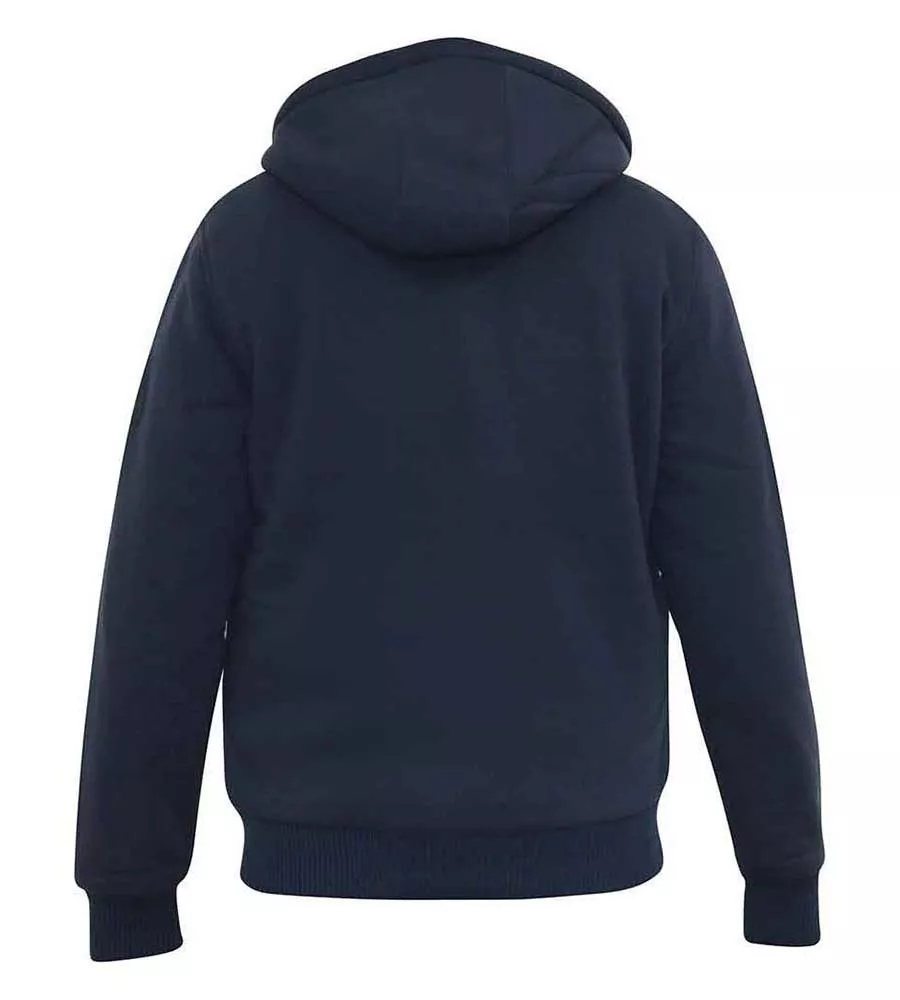 D555 Mens Zip Through Hoodie With Sherpa Lining (JOSHUA)