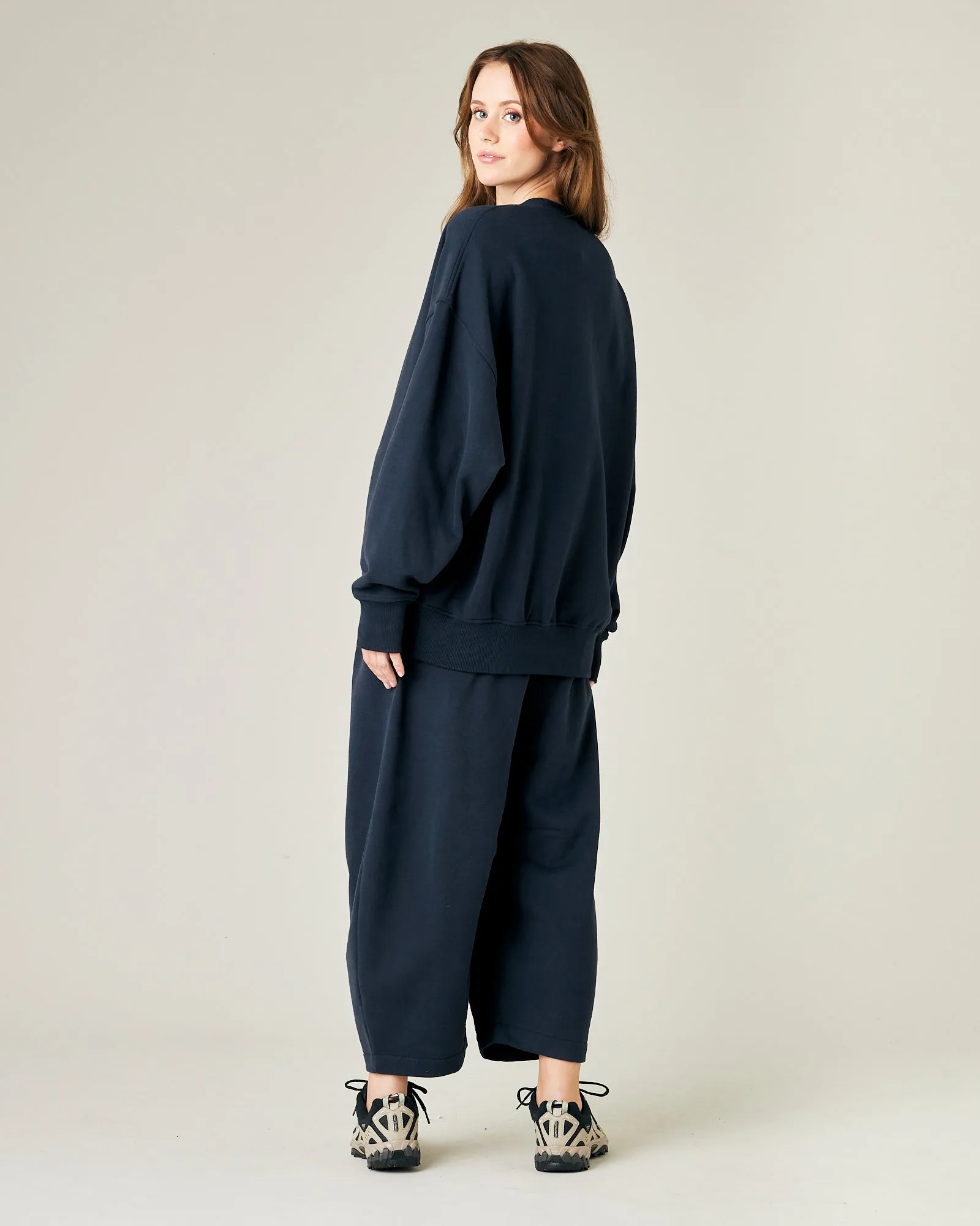 Daisy Navy Organic Cotton Jersey Trousers