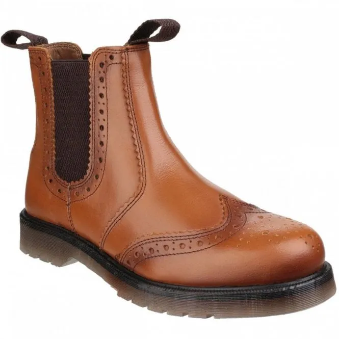 Dalby Pull On Brogue Boot Tan Size: UK13 *One Size Only - Outlet Store*