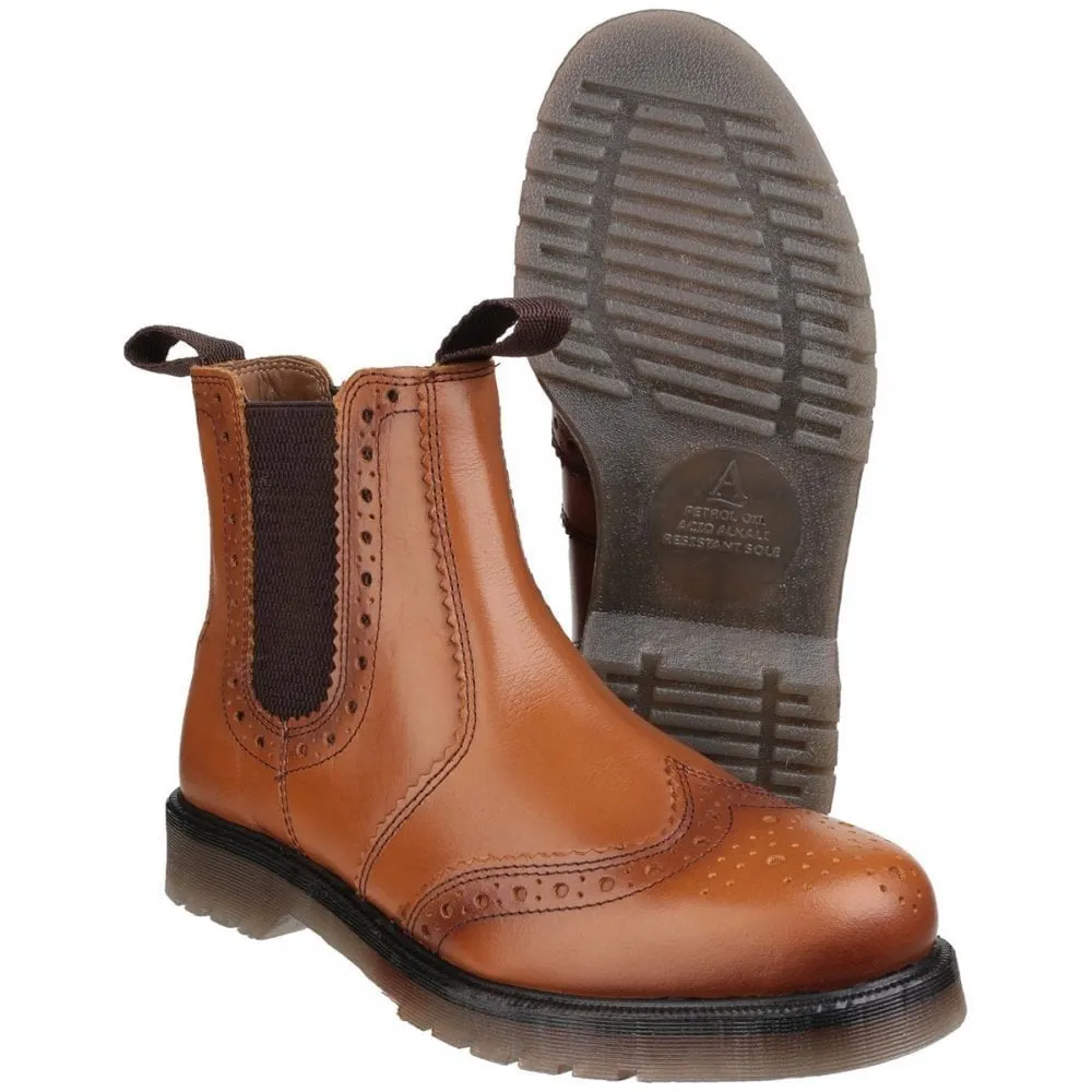 Dalby Pull On Brogue Boot Tan Size: UK13 *One Size Only - Outlet Store*