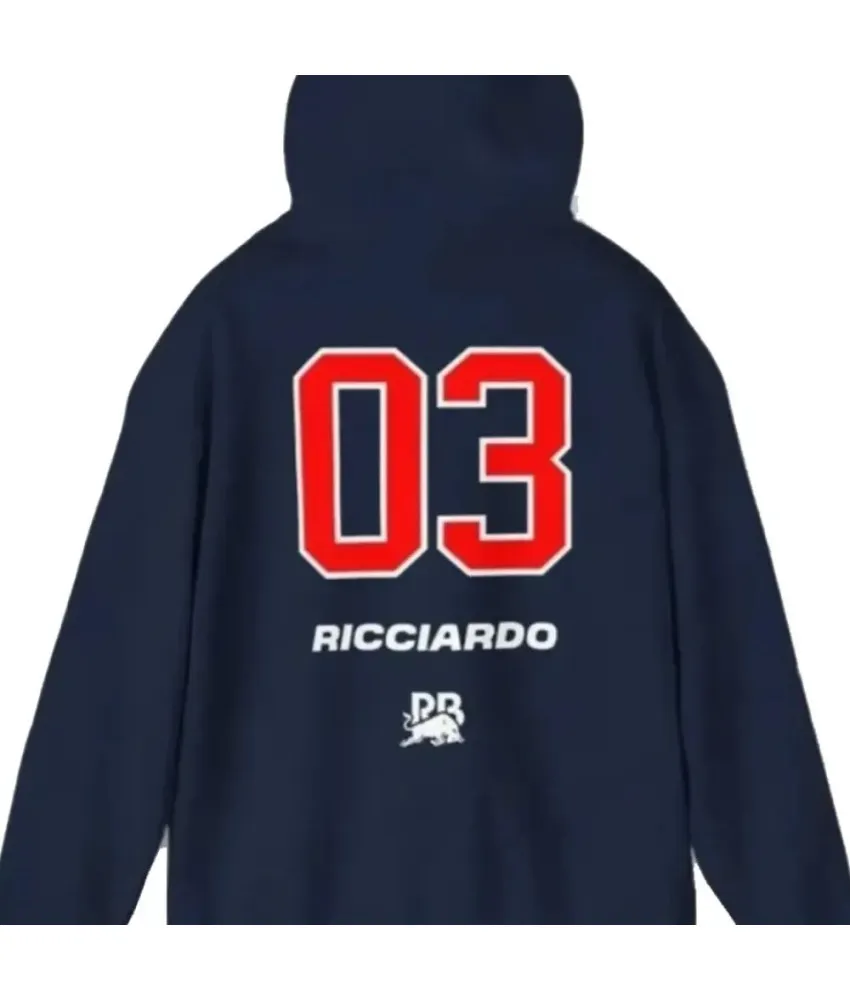 Daniel Ricciardo RB Team Blue Hoodie for Racing Fans 