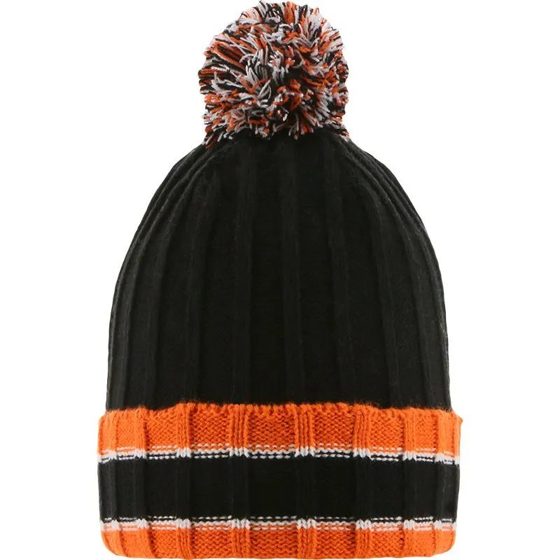 Darcy Bobble Hat Black / Orange / White