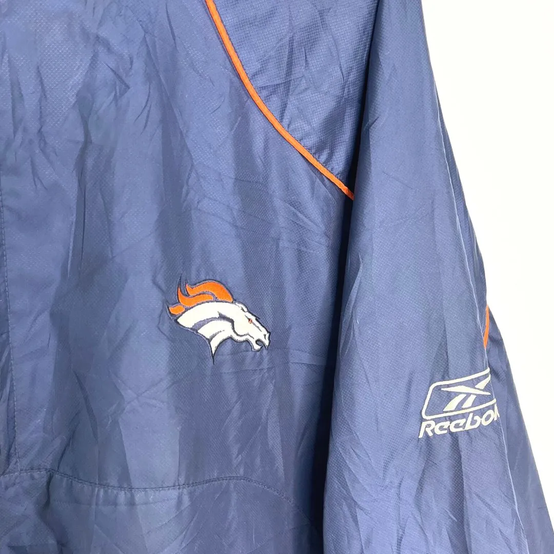 Denver Broncos Reebok X NFL 1/4 Zip Track Jacket - VintageVera