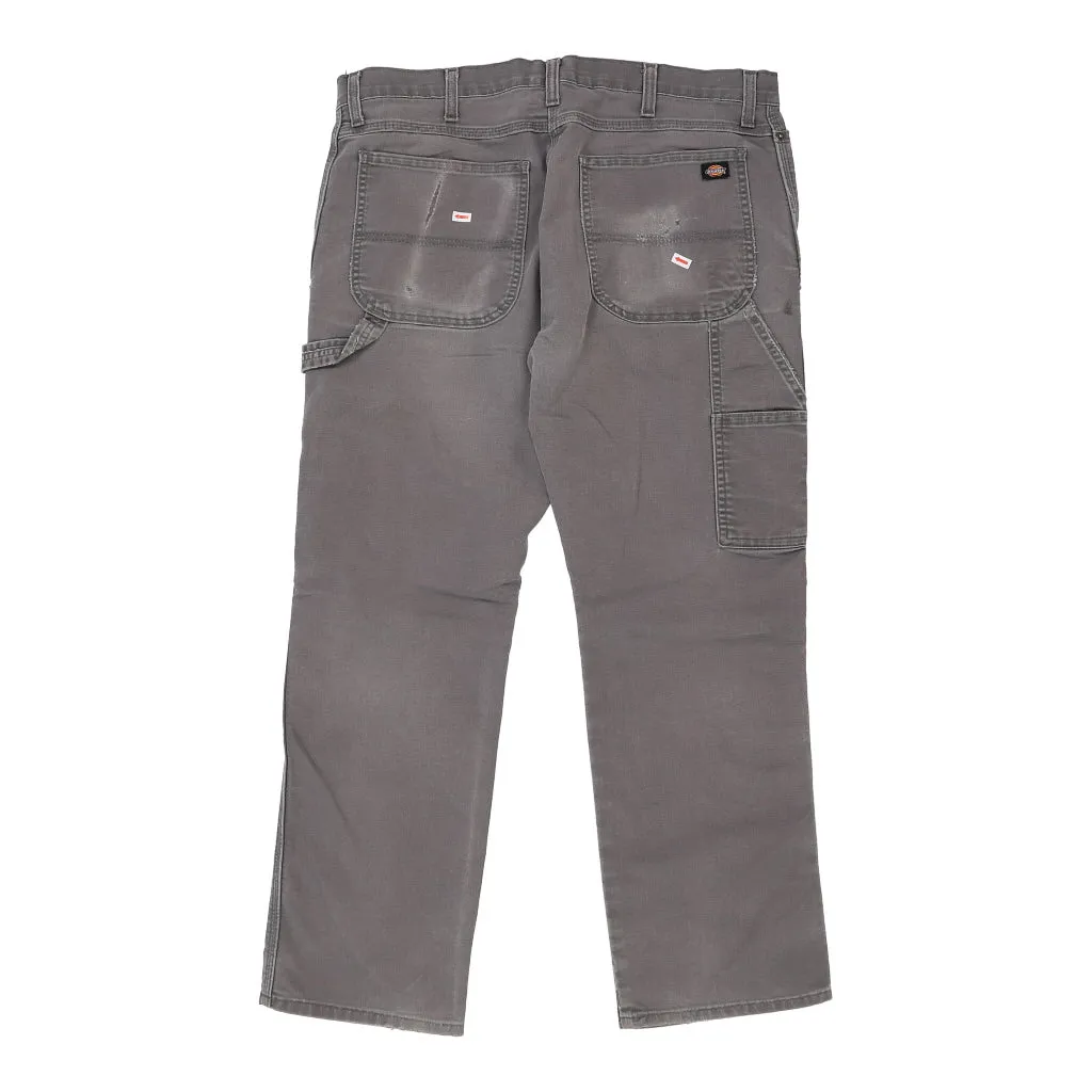 Dickies Carpenter Trousers - 37W 30L Grey Cotton