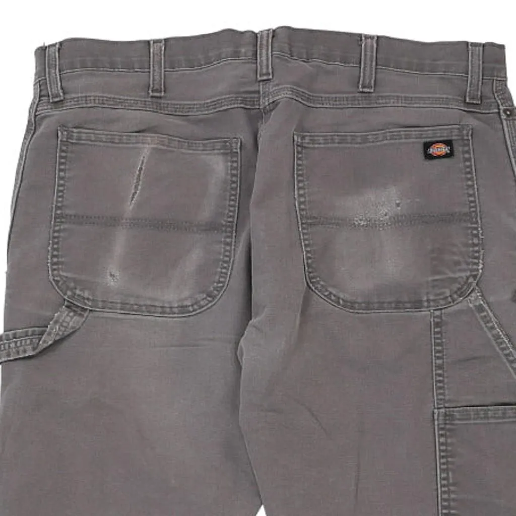 Dickies Carpenter Trousers - 37W 30L Grey Cotton