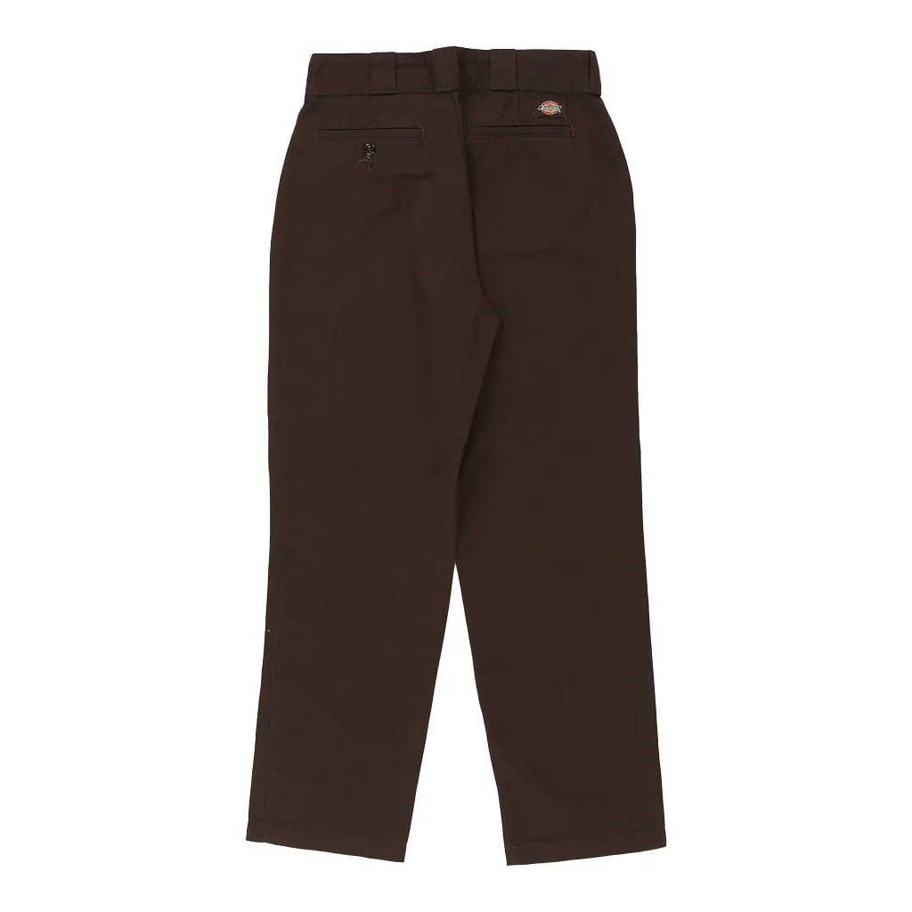 Dickies Trousers - 28W UK 8 Brown Cotton Blend