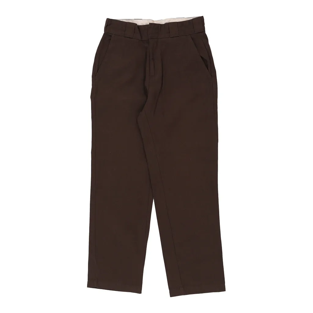 Dickies Trousers - 28W UK 8 Brown Cotton Blend