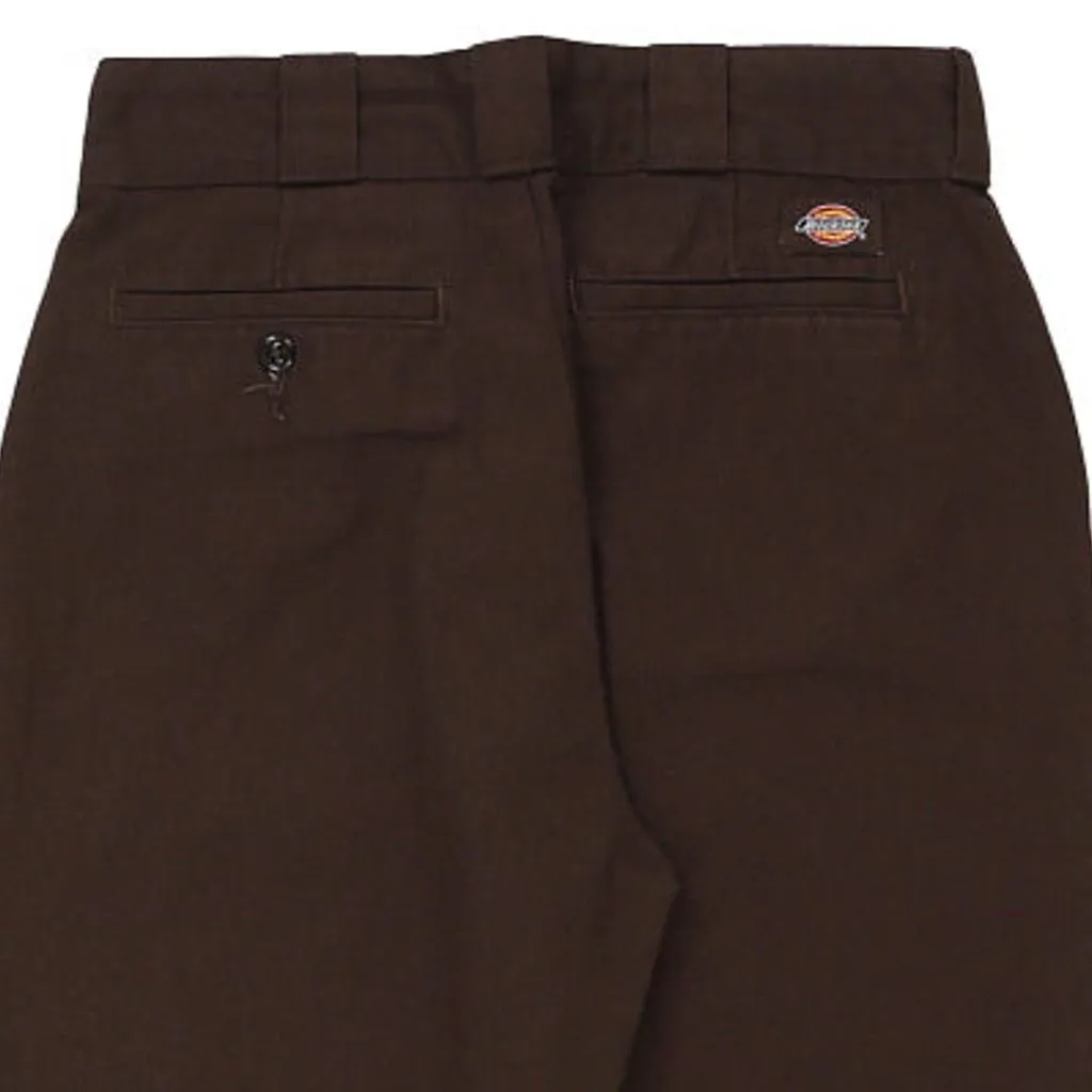 Dickies Trousers - 28W UK 8 Brown Cotton Blend