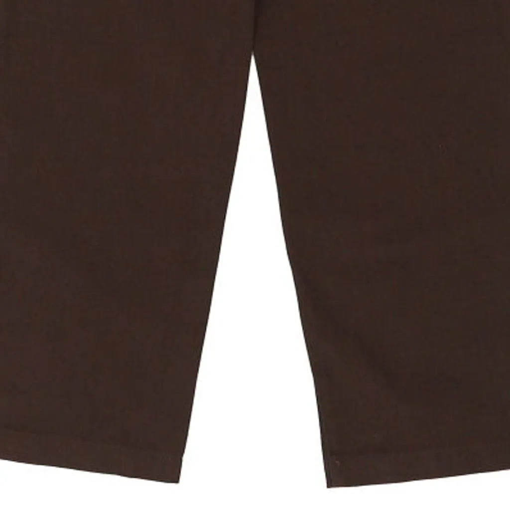 Dickies Trousers - 28W UK 8 Brown Cotton Blend