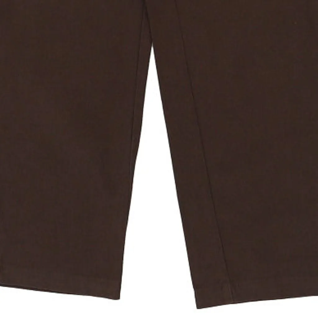 Dickies Trousers - 28W UK 8 Brown Cotton Blend