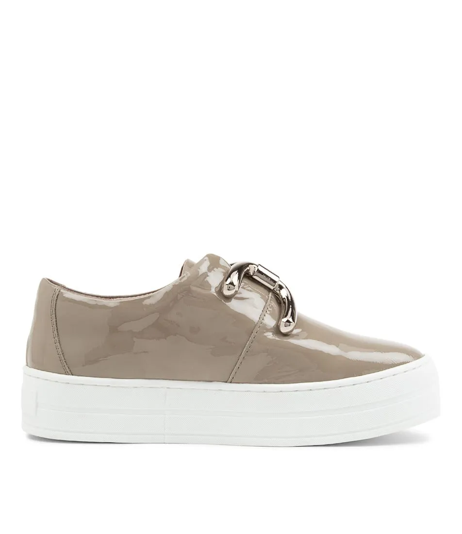 DJANGO & JULIETTE Shelina Cement Patent Leather Sneakers Ws