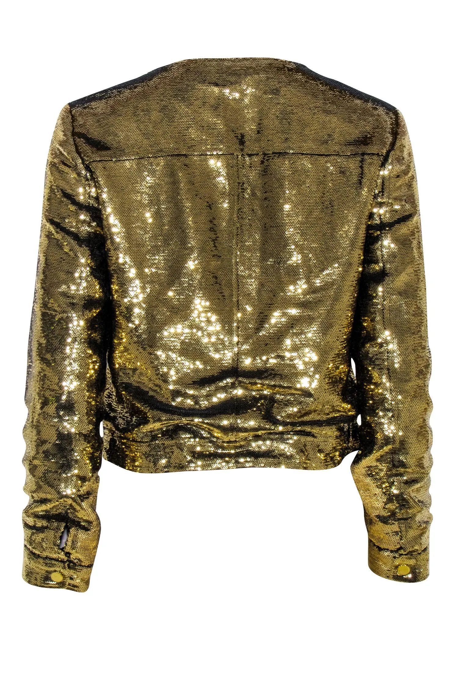 Dolce Cabo - Gold Sequin Button Jacket Sz S