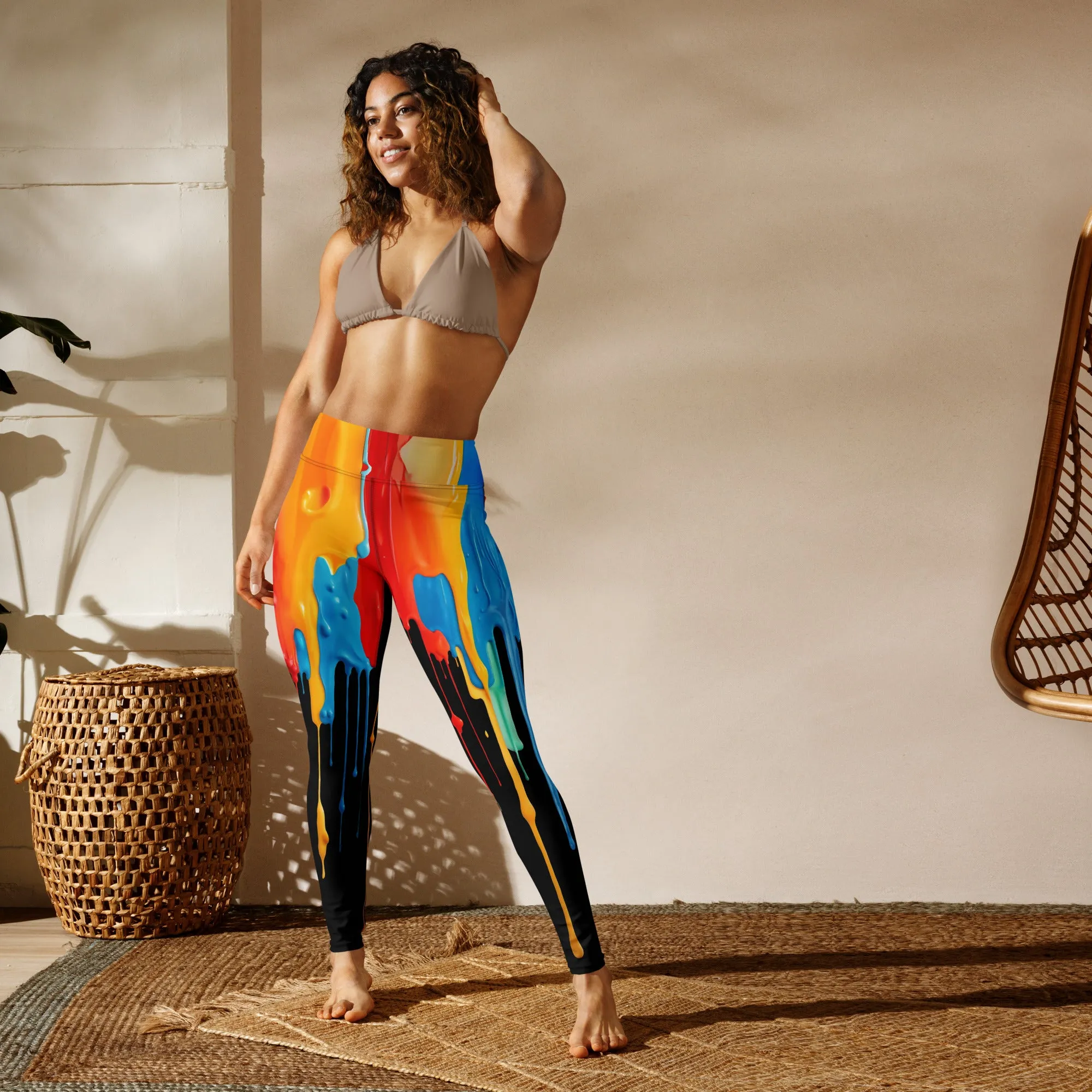 Dripping Color Yoga Leggings