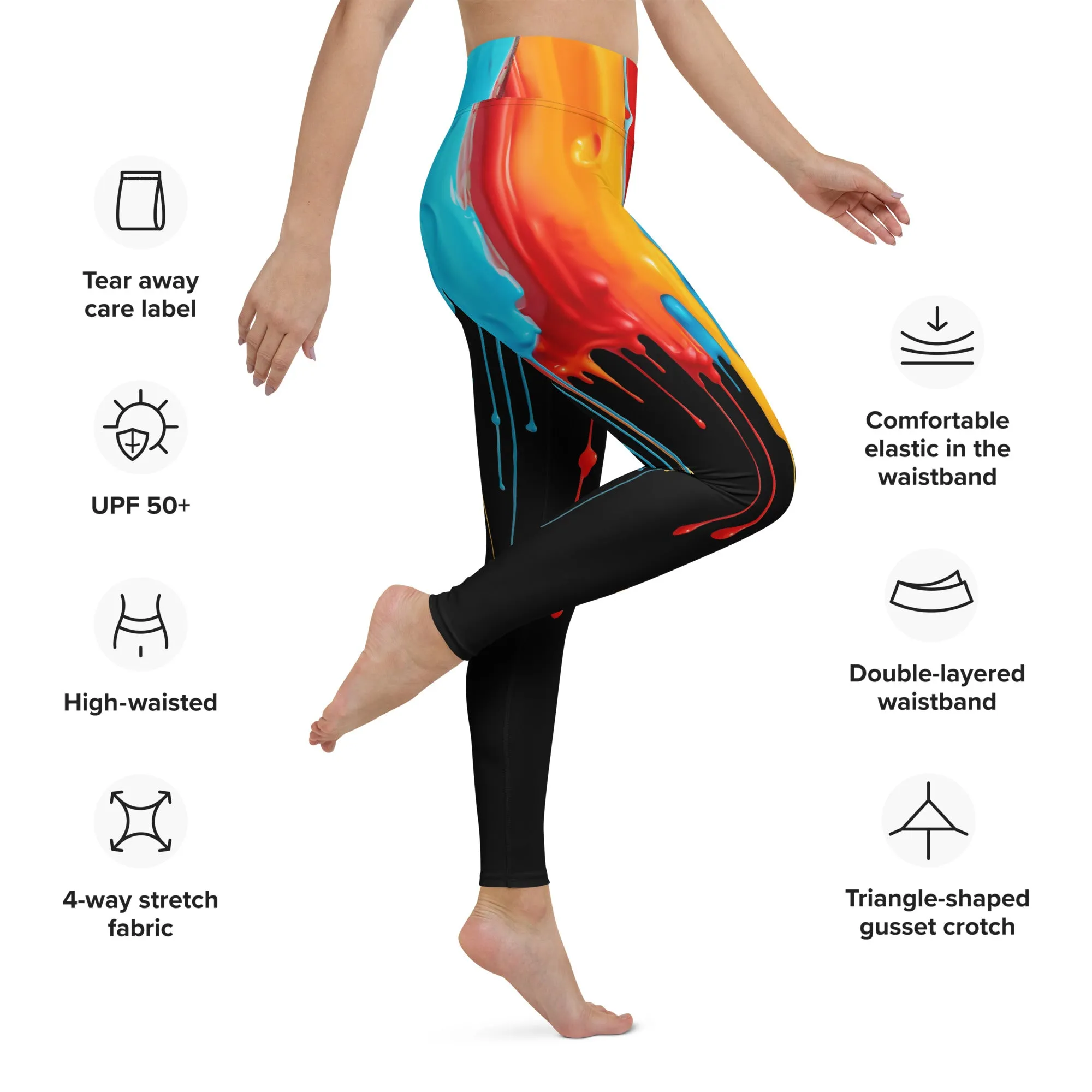 Dripping Color Yoga Leggings