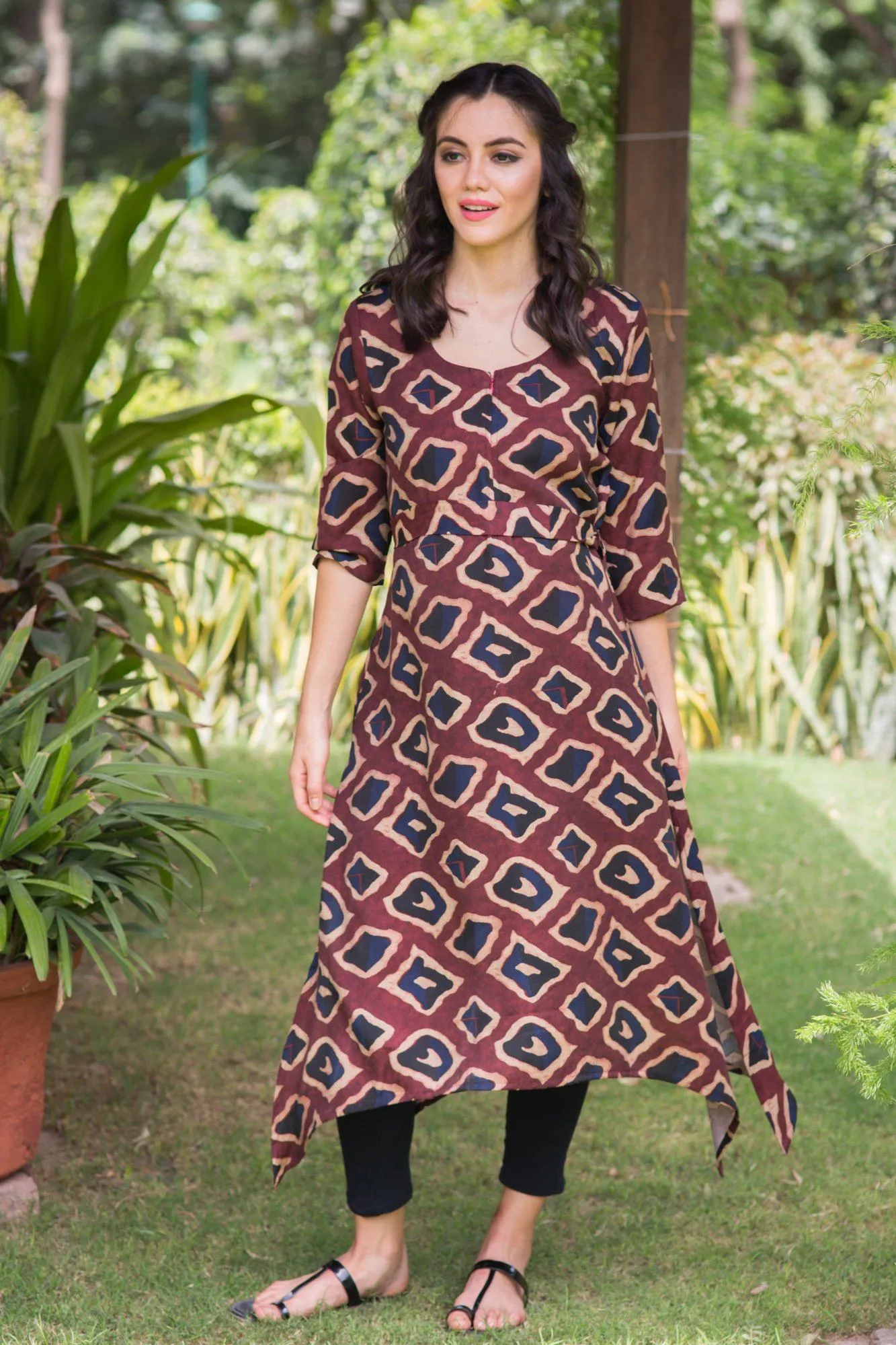 Earthy Geo Maternity & Nursing Kurta