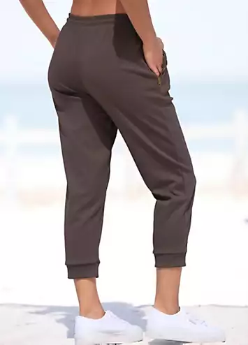 Elasticated Waist Cropped Joggers by Venice Beach | Look Again