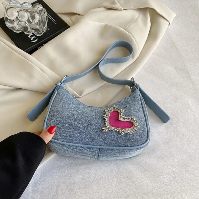 Elegant Escape Denim Shoulder Bag