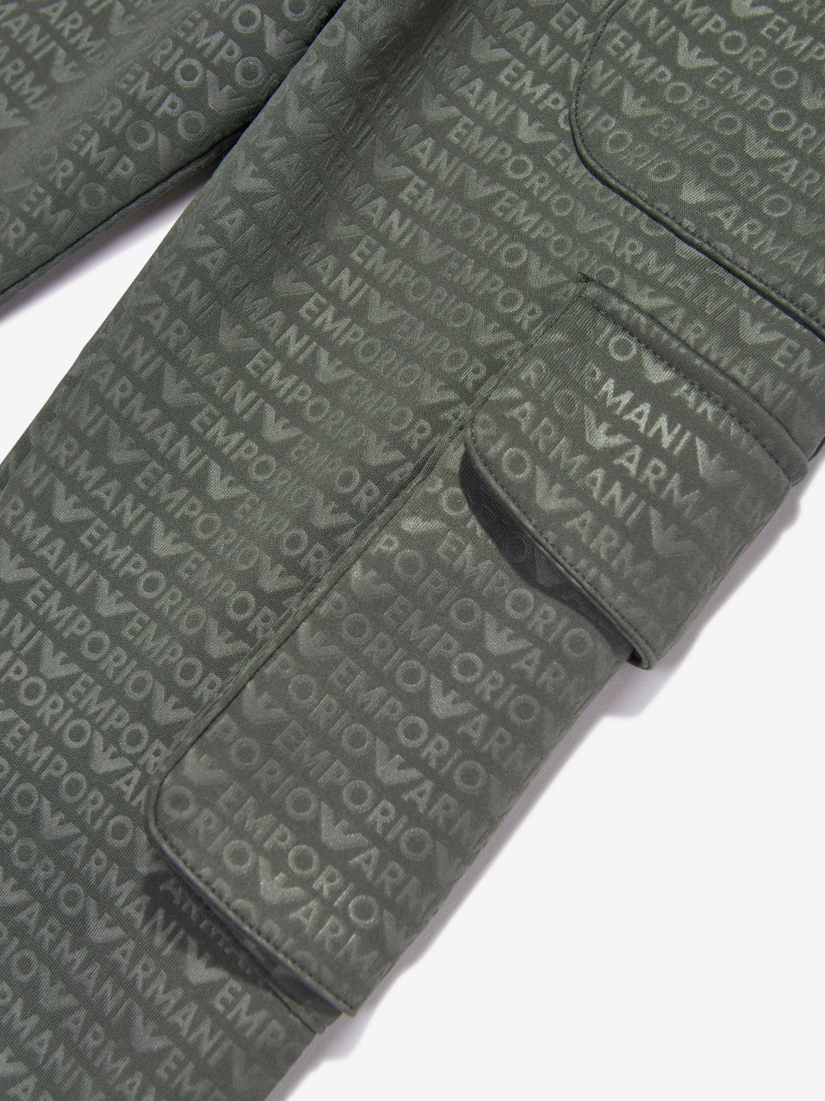 Emporio Armani Boys Cargo Joggers in Green