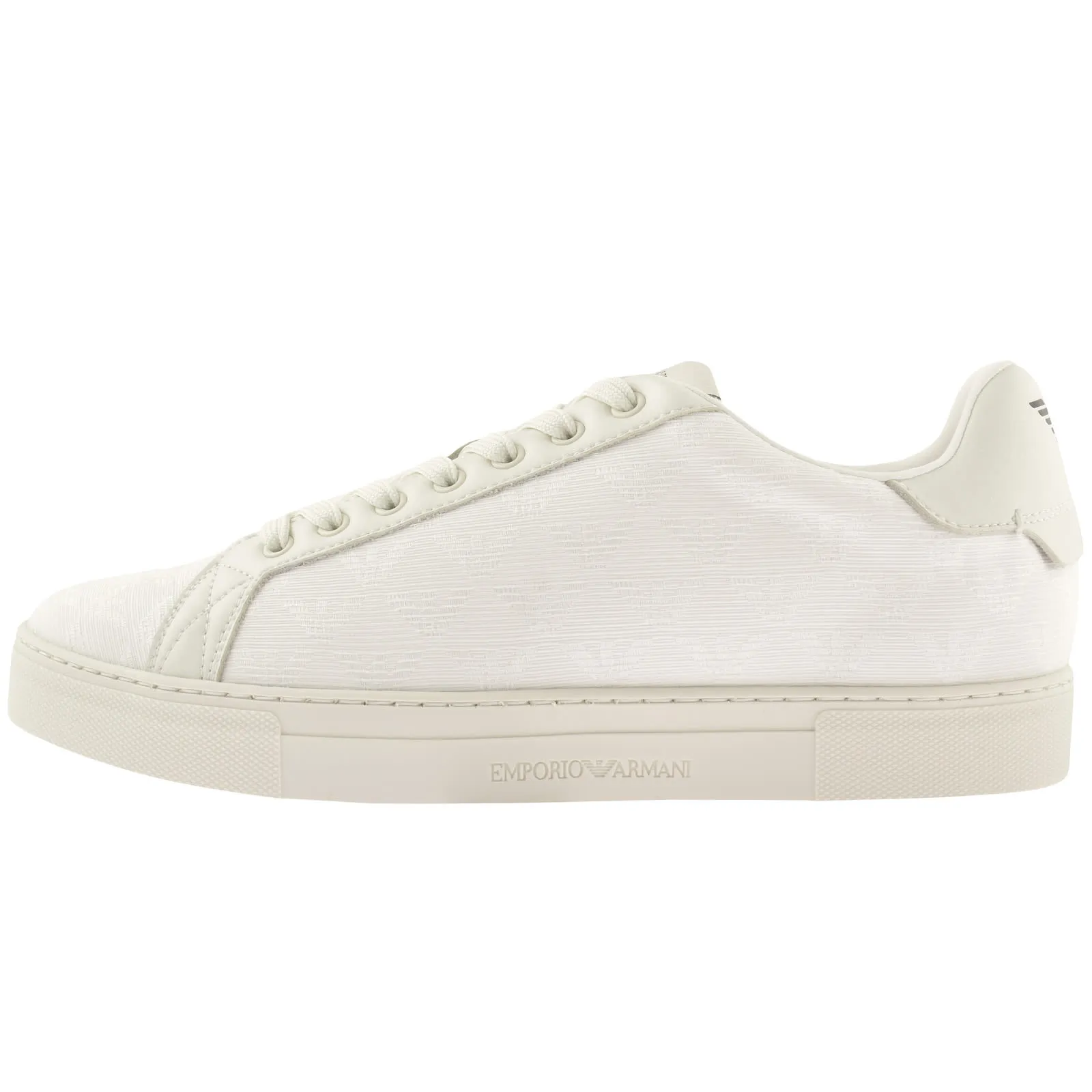 Emporio Armani Logo Trainers Off White