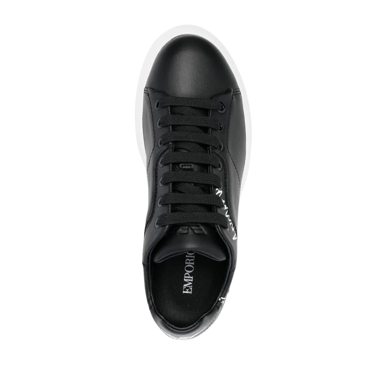 Emporio Armani Printed Logo Black Trainers