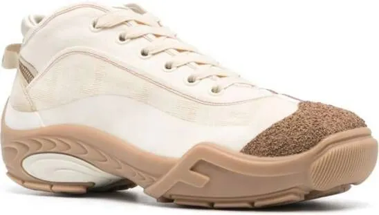 FENDI Lab panelled sneakers Neutrals